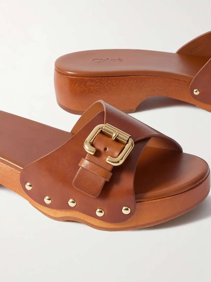 Chloé Jeannette Embellished Leather Mules | Thumbnail 4