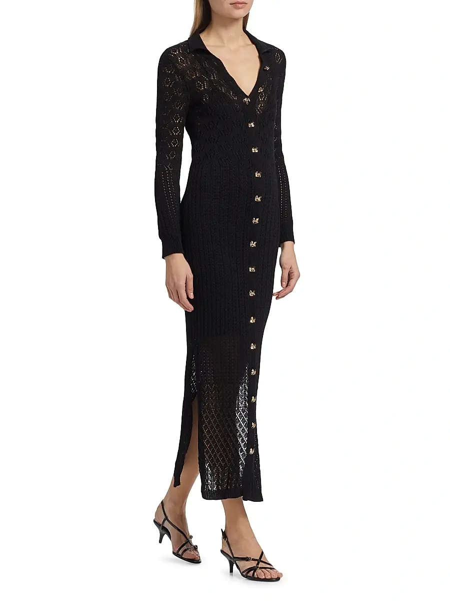 Generation Love Women's Eleni Pointelle Knit Maxi Dress | Thumbnail 2 Generation Love Women's Eleni Pointelle Knit Maxi Dress | Thumbnail 2