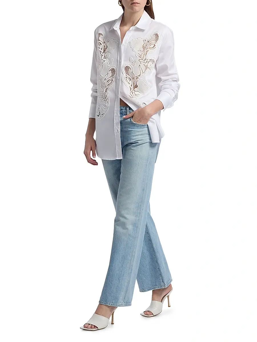 Generation Love Women's Bruno Lace Poplin Button-Up Shirt | Thumbnail 2 Generation Love Women's Bruno Lace Poplin Button-Up Shirt | Thumbnail 2