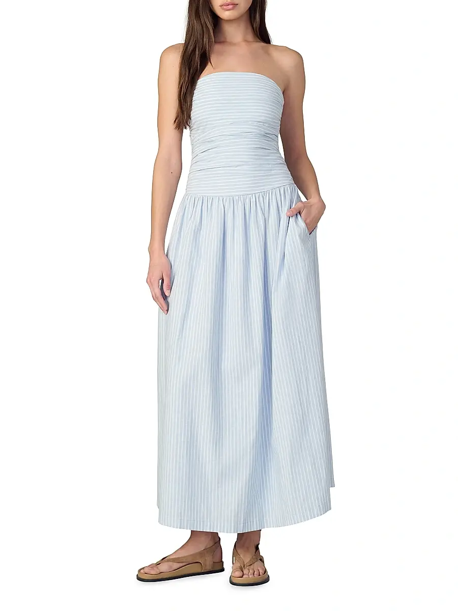Joe's Jeans Women's The Reina Cotton-Linen Maxi Dress | Thumbnail 3 Joe's Jeans Women's The Reina Cotton-Linen Maxi Dress | Thumbnail 3