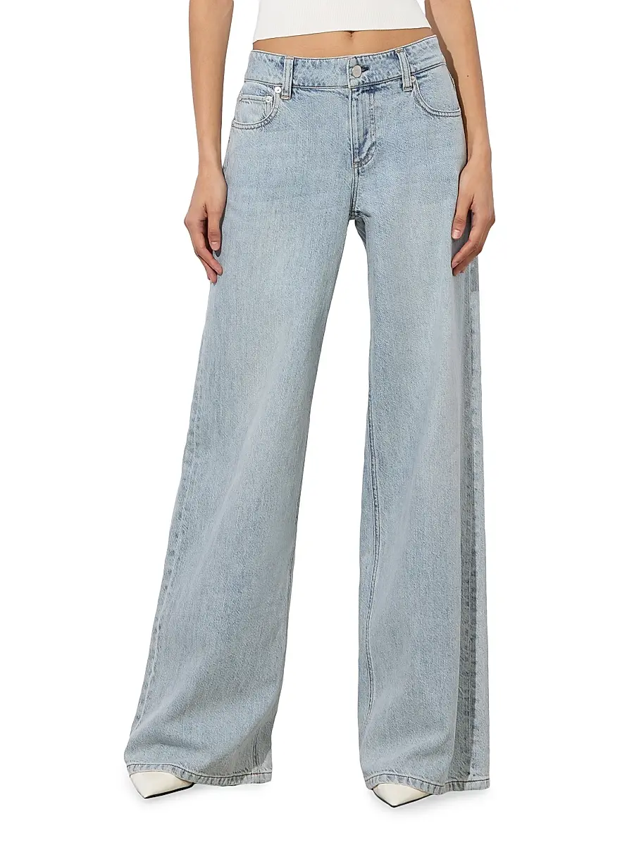 Alice + Olivia Women's Amazing Low-Rise Baggy Jeans | Thumbnail 4 Alice + Olivia Women's Amazing Low-Rise Baggy Jeans | Thumbnail 4