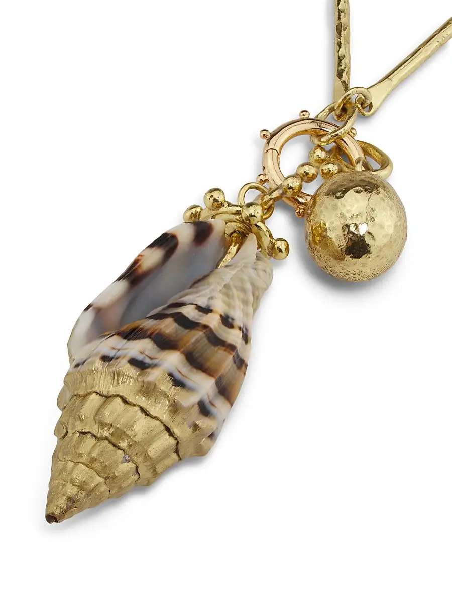 Ulla Johnson Women's Livia Goldtone & Spotted Jasper Shell Pendant Necklace - Jasper | Thumbnail 3 Ulla Johnson Women's Livia Goldtone & Spotted Jasper Shell Pendant Necklace - Jasper | Thumbnail 3