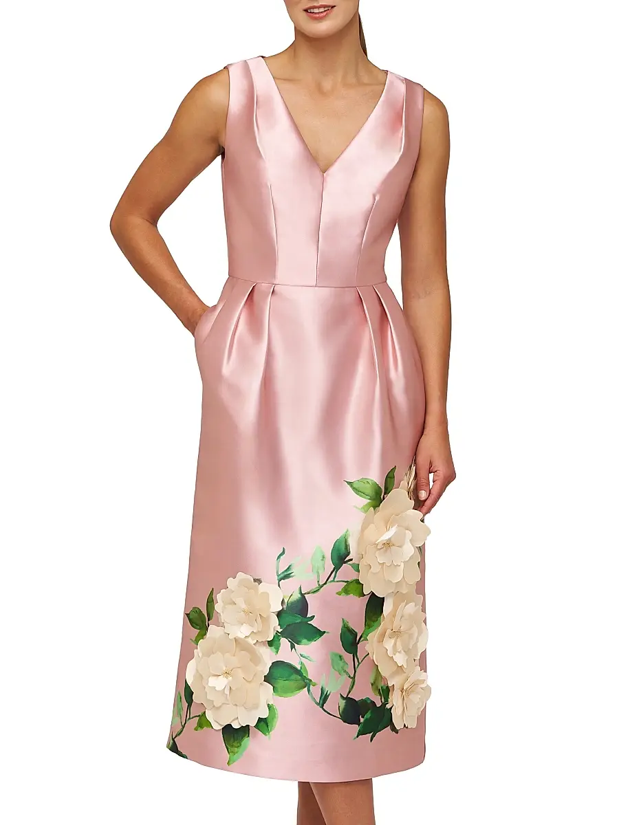 Kay Unger Women's Briella Floral Midi-Dress | Thumbnail 3 Kay Unger Women's Briella Floral Midi-Dress | Thumbnail 3
