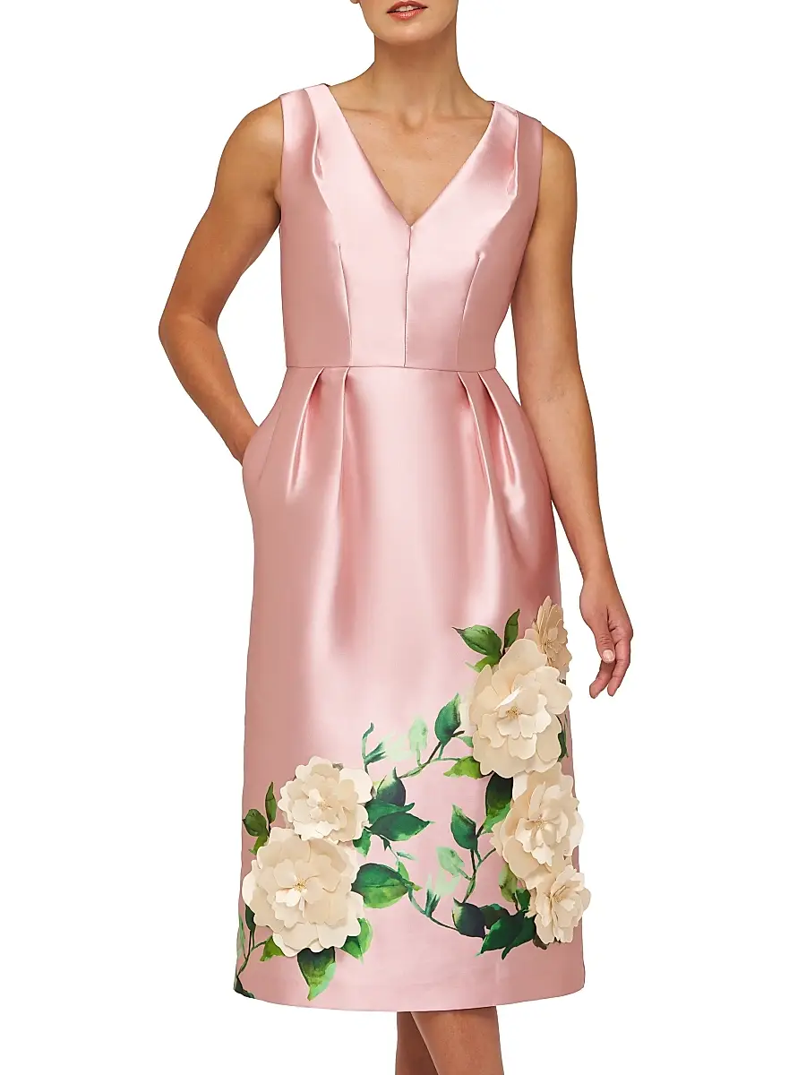 Kay Unger Women's Briella Floral Midi-Dress | Thumbnail 5 Kay Unger Women's Briella Floral Midi-Dress | Thumbnail 5
