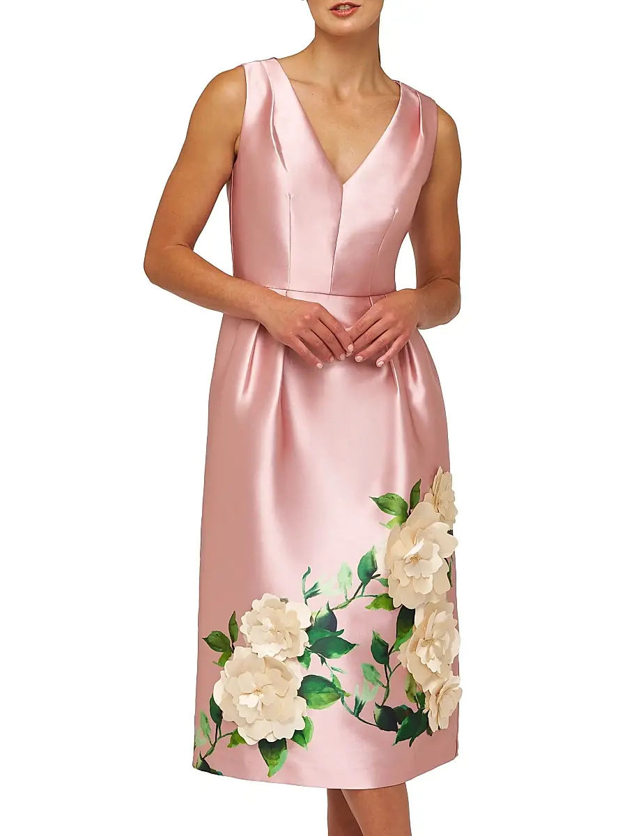 Kay Unger Women's Briella Floral Midi-Dress | Thumbnail 6 Kay Unger Women's Briella Floral Midi-Dress | Thumbnail 6