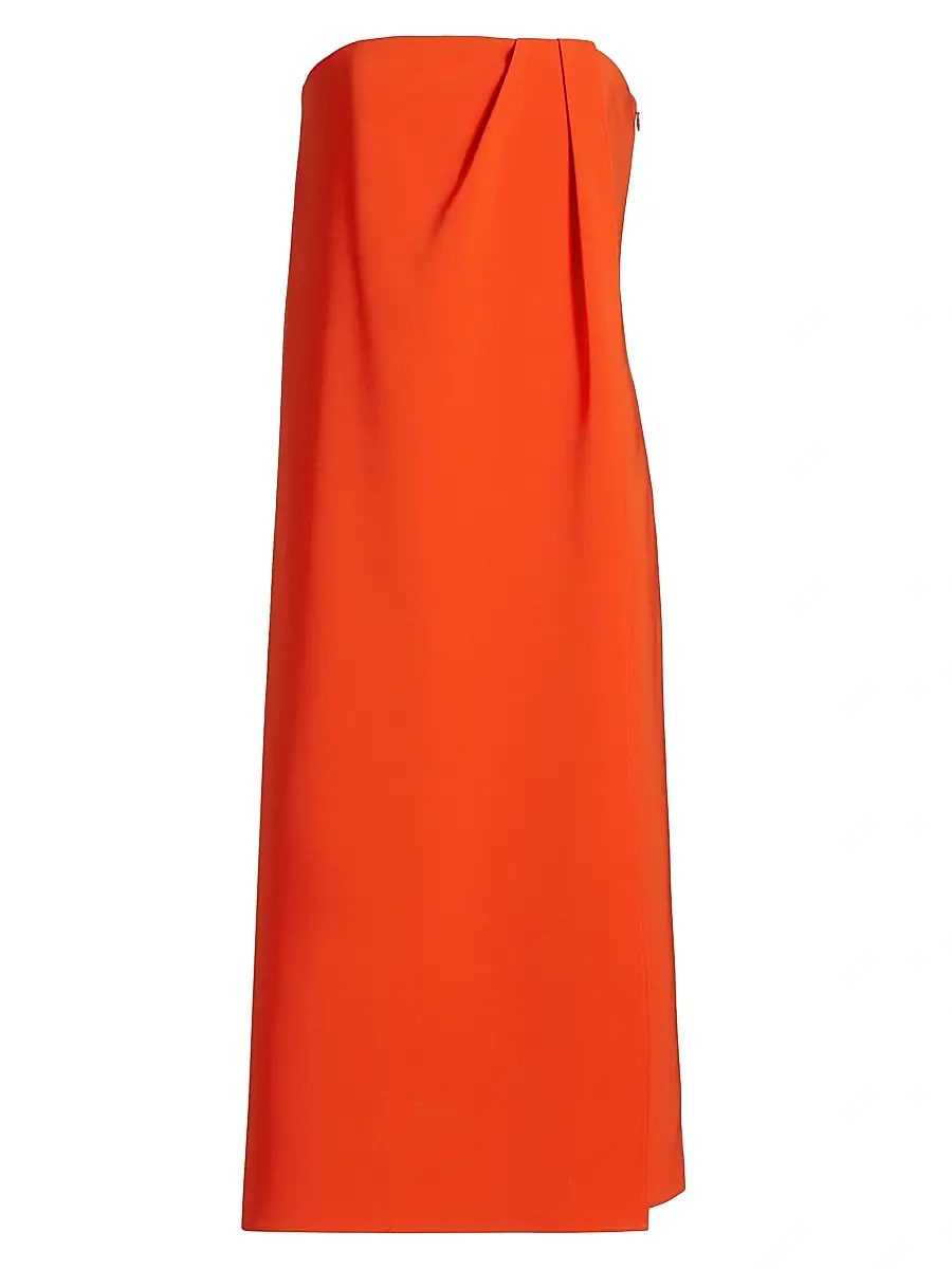 Et Ochs Women's Anika Stretch Strapless Midi-Dress - Flame | Image 1 Et Ochs Women's Anika Stretch Strapless Midi-Dress - Flame | Image 1