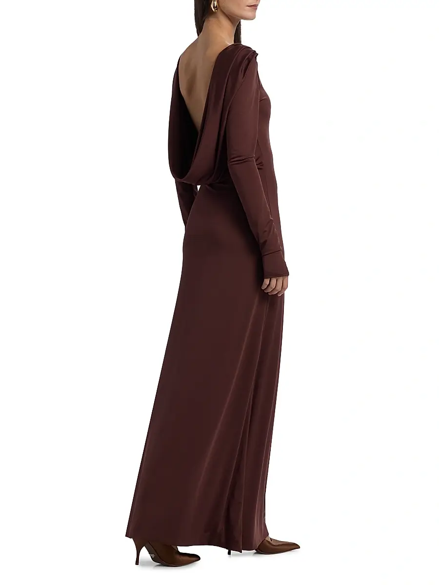 Mariandree Gaitan Women's Naomi Boatneck Maxi Dress | Thumbnail 2 Mariandree Gaitan Women's Naomi Boatneck Maxi Dress | Thumbnail 2
