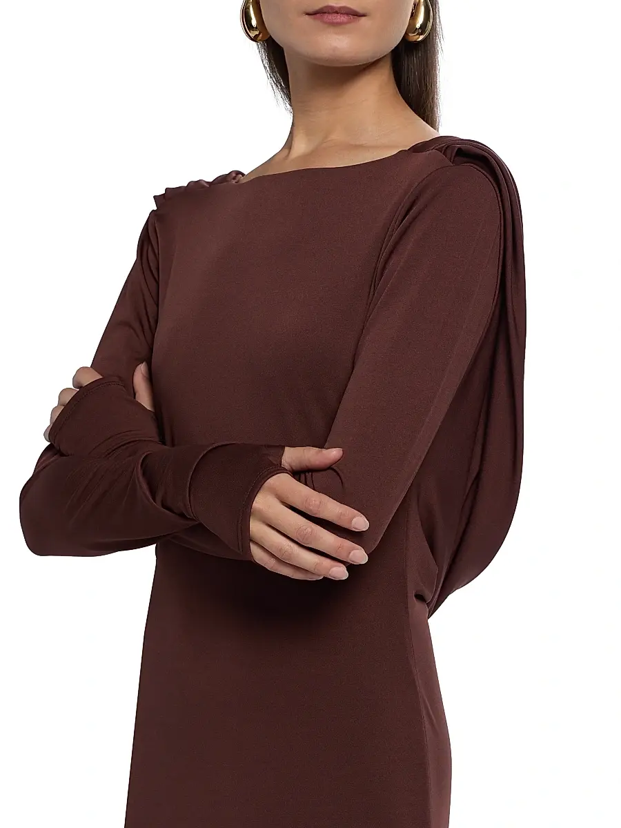 Mariandree Gaitan Women's Naomi Boatneck Maxi Dress | Thumbnail 6 Mariandree Gaitan Women's Naomi Boatneck Maxi Dress | Thumbnail 6