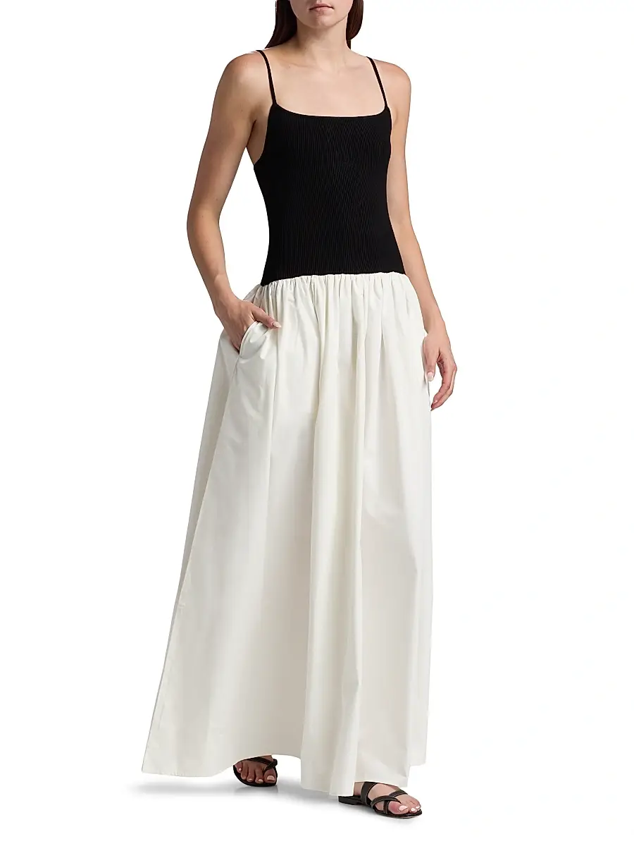 Toccin Women's Orielle Colorblocked Drop-Waist Maxi Dress | Thumbnail 2 Toccin Women's Orielle Colorblocked Drop-Waist Maxi Dress | Thumbnail 2
