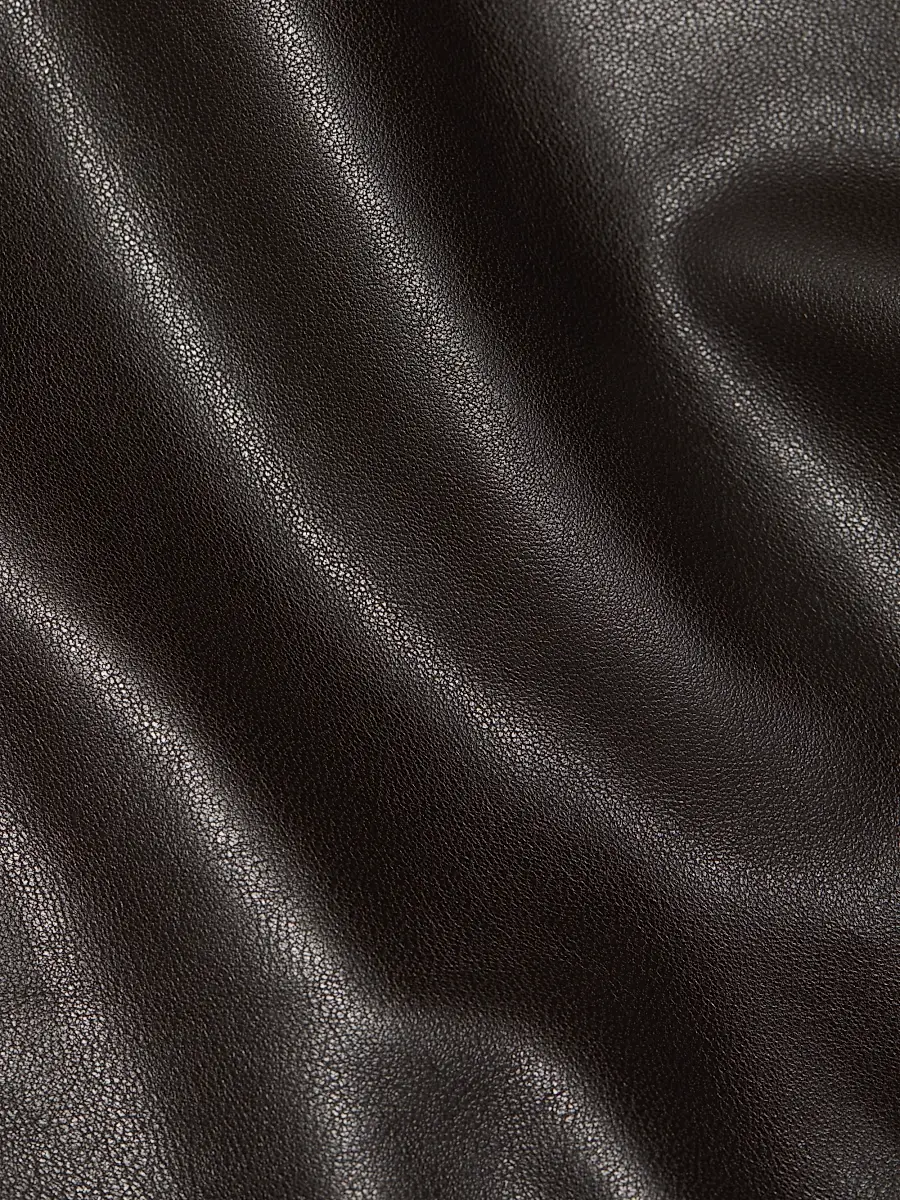 Co Women's Leather Military Jacket - Chocolate | Thumbnail 7 Co Women's Leather Military Jacket - Chocolate | Thumbnail 7