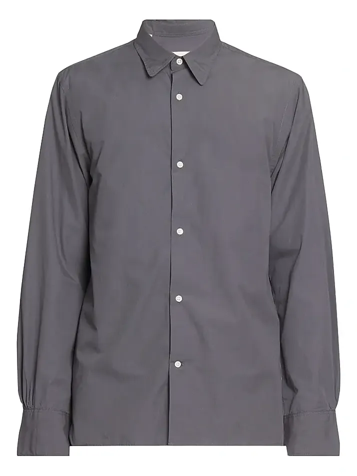 Men Soft Collar Cotton Button-Front Shirt Men Soft Collar Cotton Button-Front Shirt