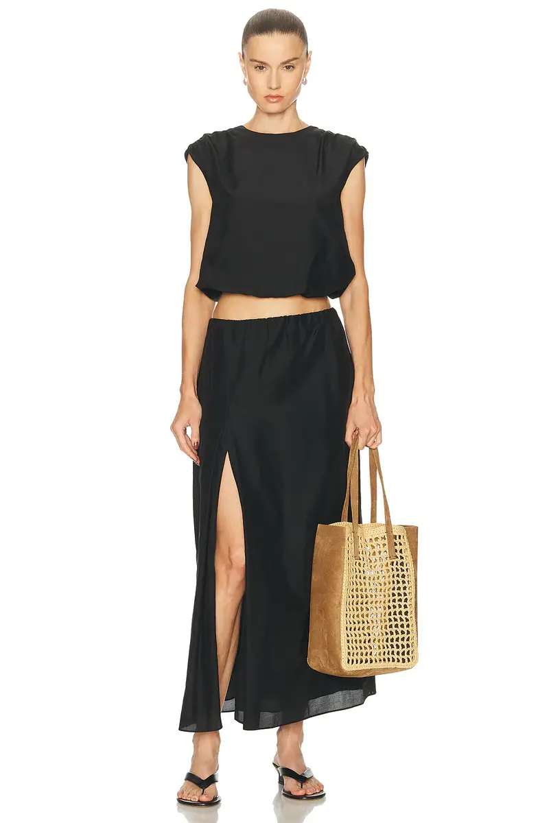 Loulou de Saison Carmen Long Gathered Skirt | Thumbnail 5