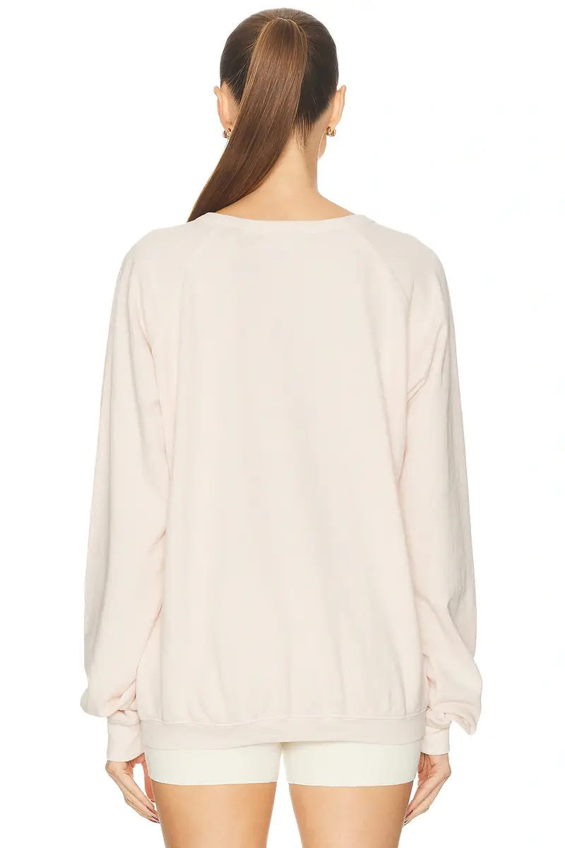 ÉTERNE Oversized Lightweight French Terry Raglan Sweatshirt | Thumbnail 5