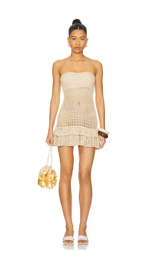 Indah Bonnie Crochet Mini Dress