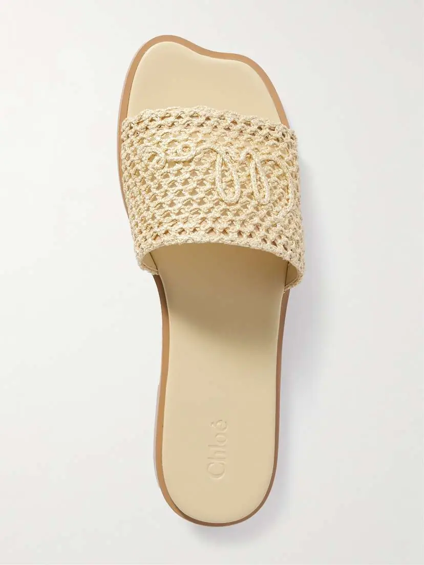 Chloé Flower Crocheted Slides | Thumbnail 5 Chloé Flower Crocheted Slides | Thumbnail 5
