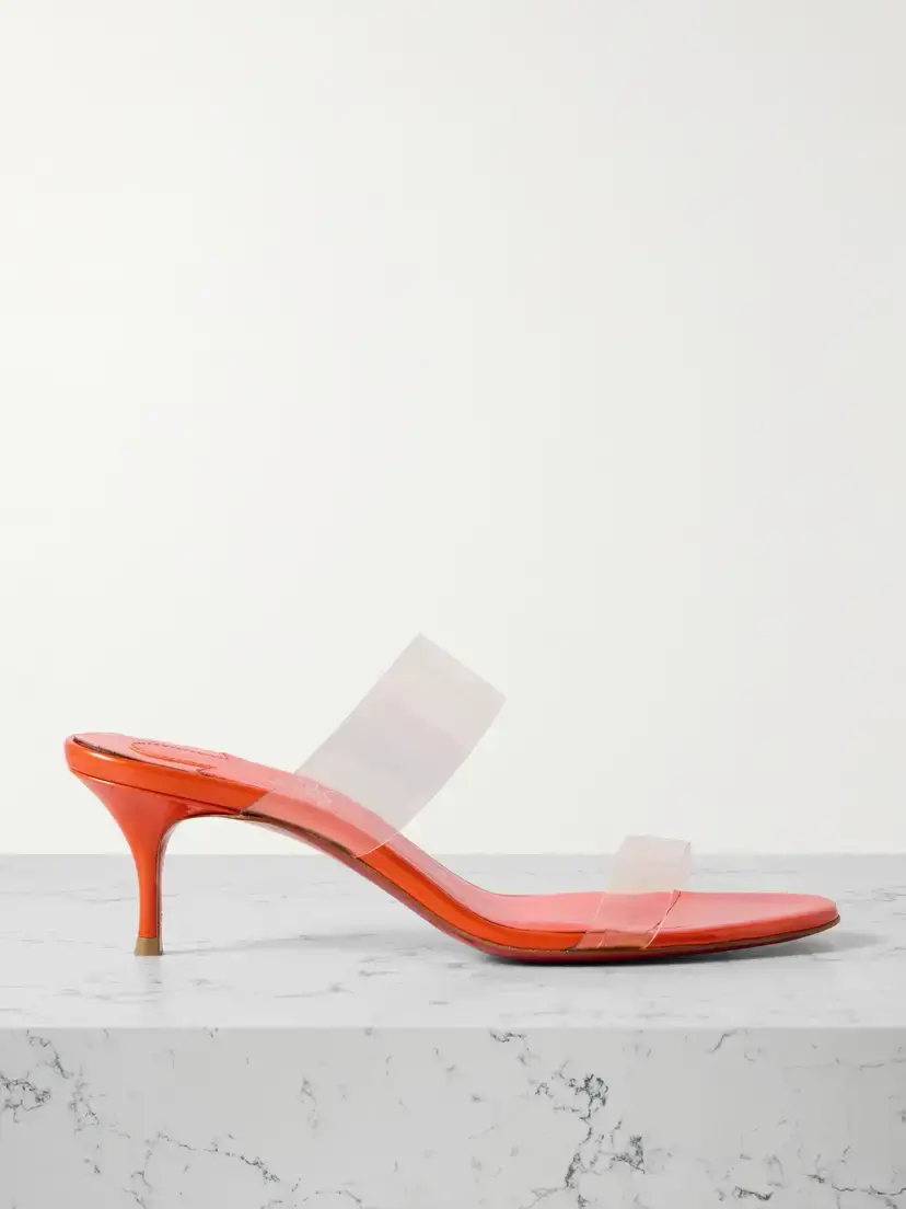 Christian Louboutin Just Nothing 55 Pvc Mules | Image 1 Christian Louboutin Just Nothing 55 Pvc Mules | Image 1