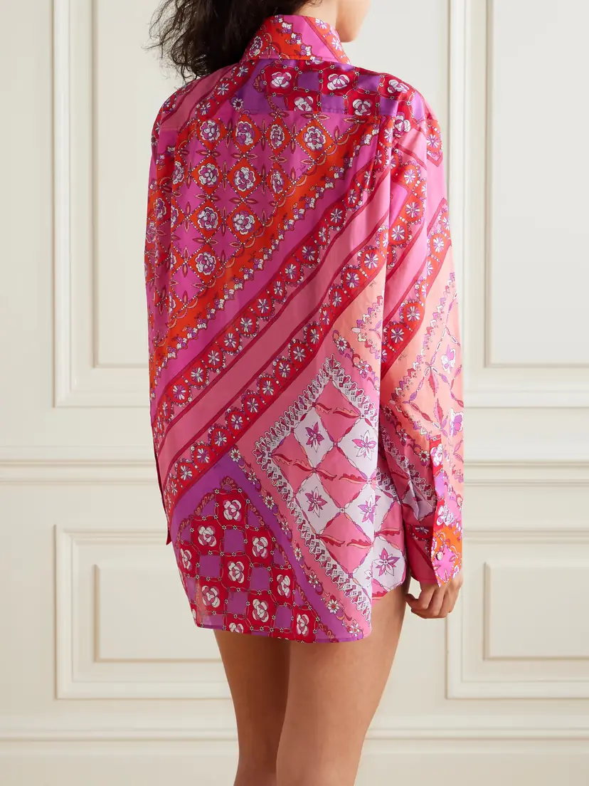 PUCCI Festa Oversized Printed Cotton-voile Shirt | Thumbnail 4 PUCCI Festa Oversized Printed Cotton-voile Shirt | Thumbnail 4