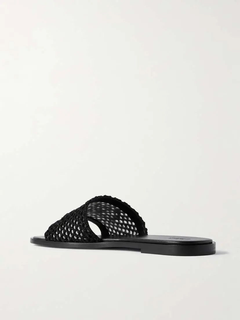 Chloé Flower Crocheted Slides | Thumbnail 3 Chloé Flower Crocheted Slides | Thumbnail 3