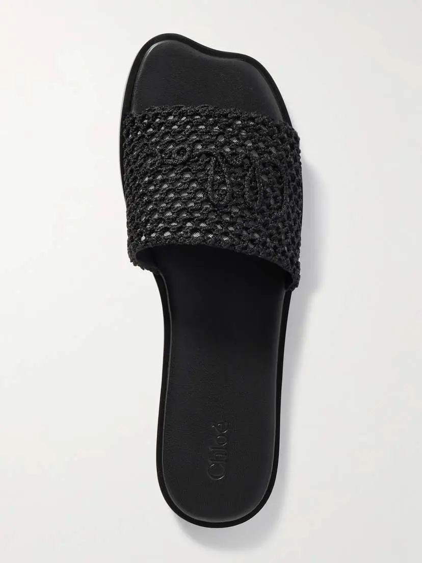 Chloé Flower Crocheted Slides | Thumbnail 5 Chloé Flower Crocheted Slides | Thumbnail 5