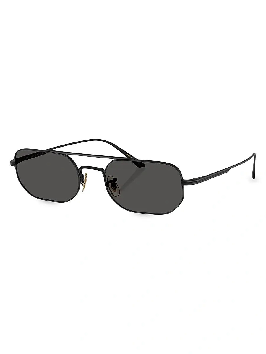 Khaite x Oliver Peoples Women's Oliver People x Khaite 52MM Pillow Sunglasses - Black | Image 1 Khaite x Oliver Peoples Women's Oliver People x Khaite 52MM Pillow Sunglasses - Black | Image 1