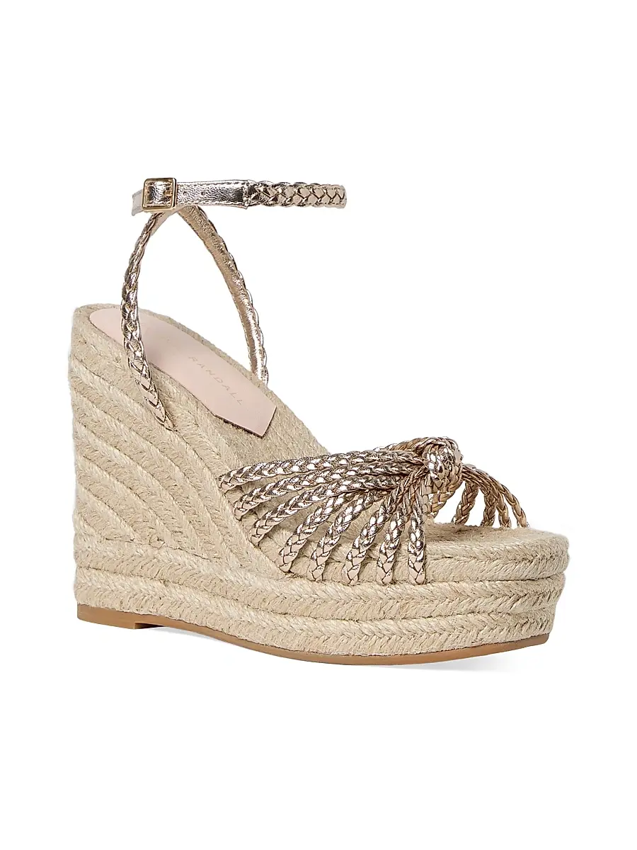 Loeffler Randall Women's Pamela Mignon 130MM Knot Wedge Sandals | Thumbnail 2