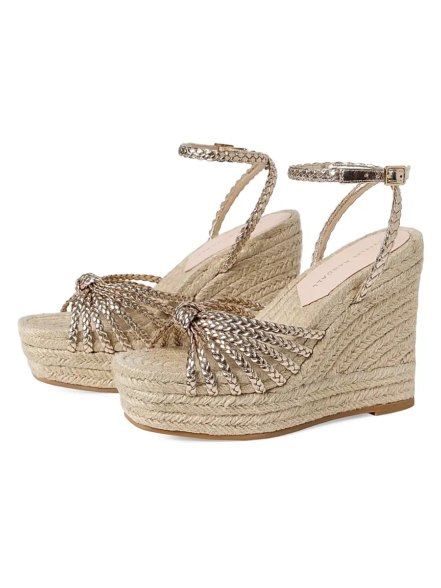 Loeffler Randall Women's Pamela Mignon 130MM Knot Wedge Sandals | Thumbnail 4