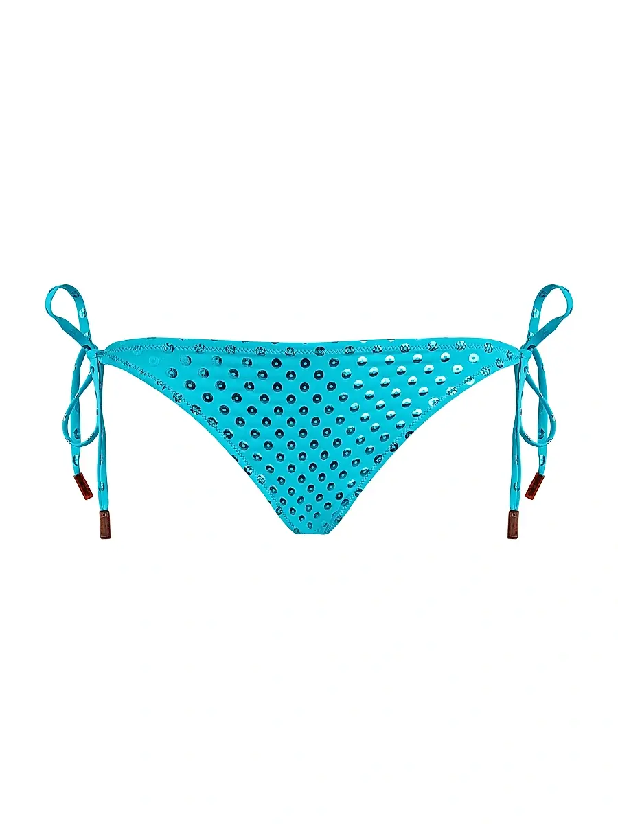 Vilebrequin Women's Sequined Side Tie Bikini Bottom - Vertigo Disco | Image 1 Vilebrequin Women's Sequined Side Tie Bikini Bottom - Vertigo Disco | Image 1