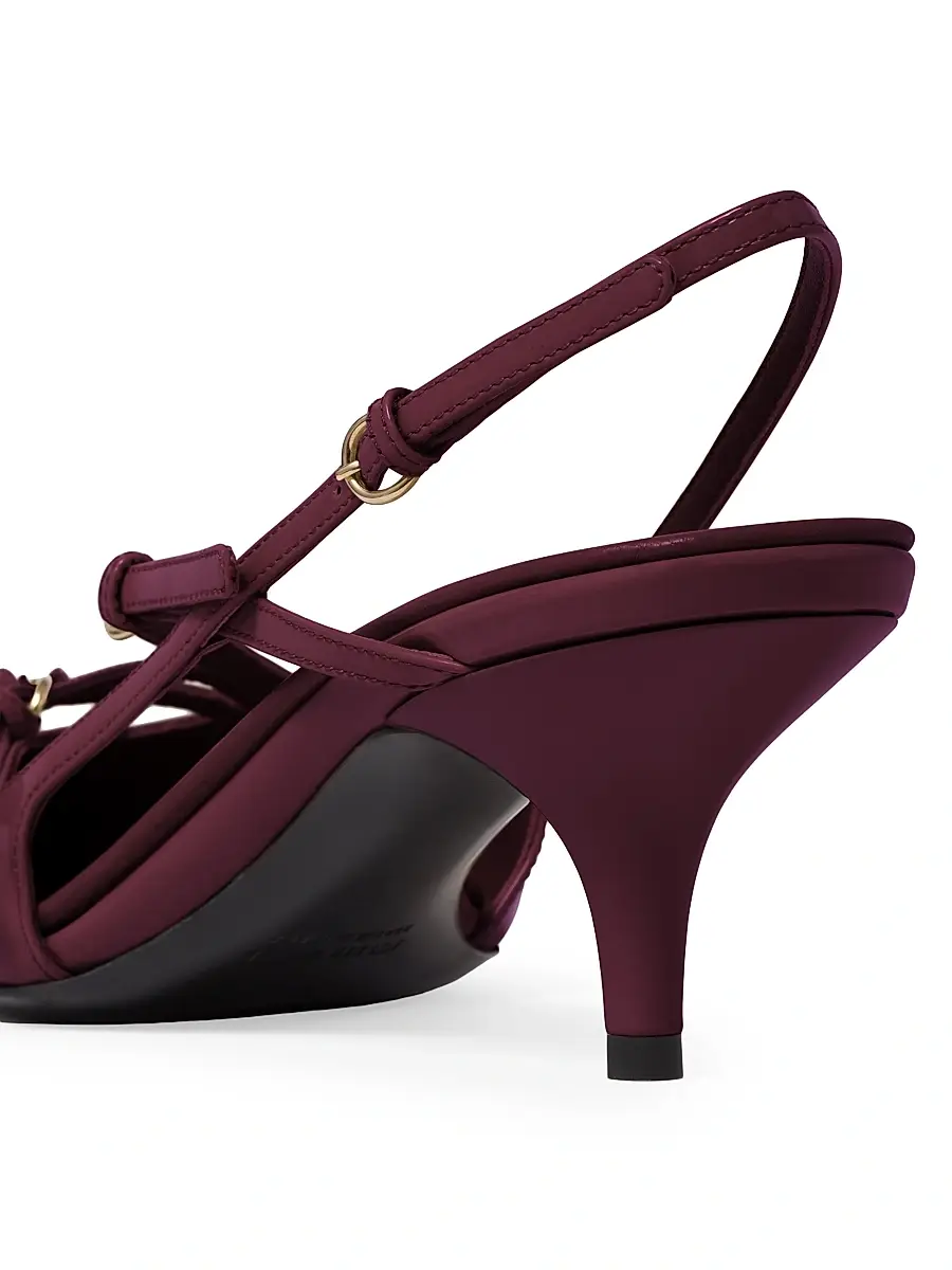 Miu Miu Women's Patent Leather Slingbacks with Buckles - Red | Thumbnail 3 Miu Miu Women's Patent Leather Slingbacks with Buckles - Red | Thumbnail 3