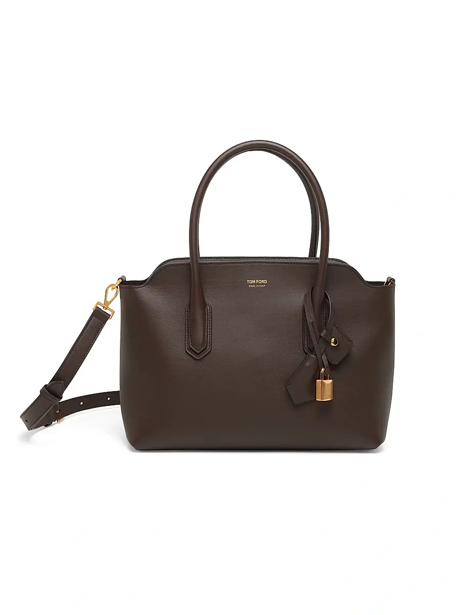 TOM FORD Women's Alexander Leather Top Handle Bag - Chocolate | Image 1 TOM FORD Women's Alexander Leather Top Handle Bag - Chocolate | Image 1