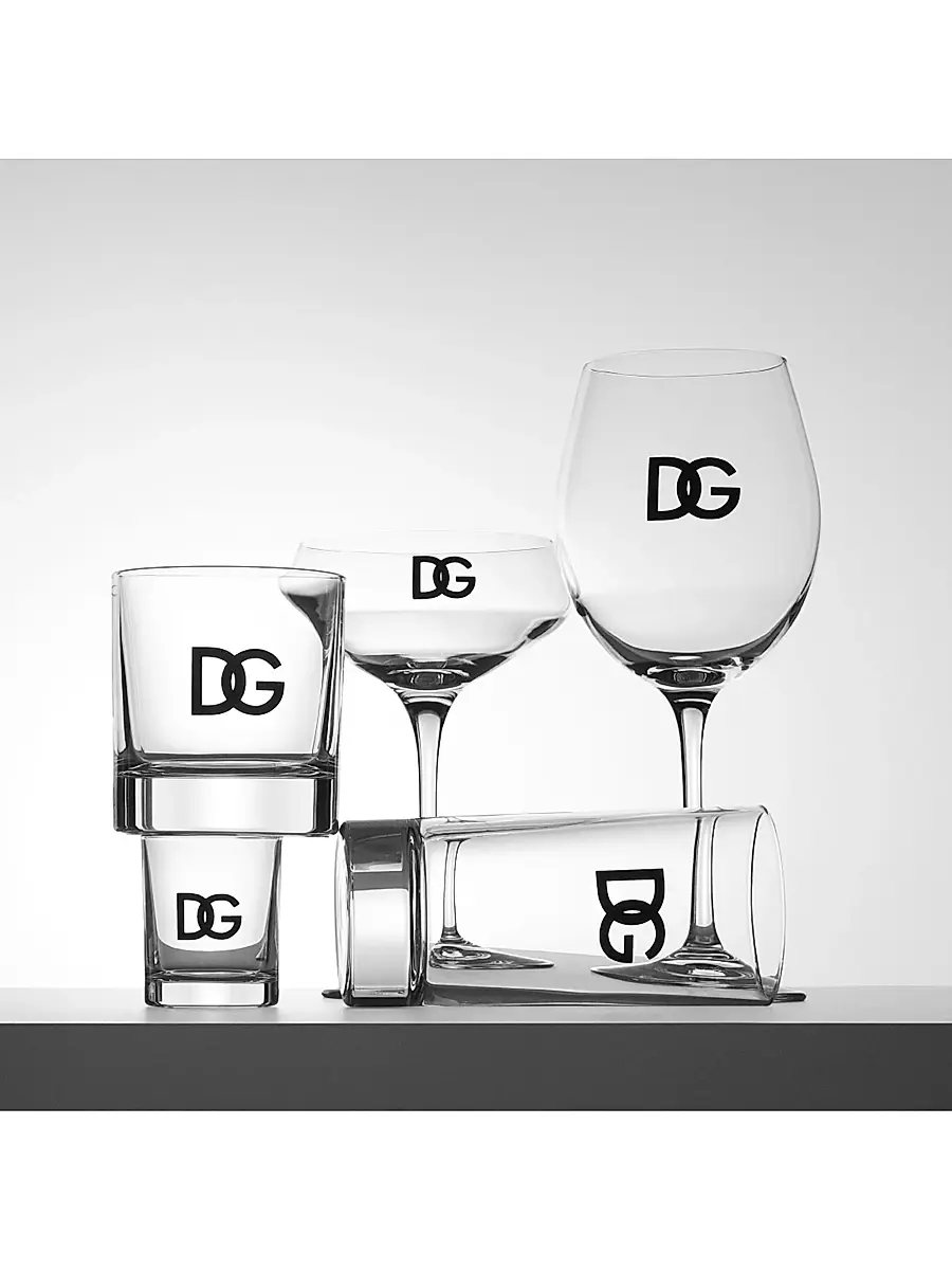 Dolce & Gabbana DG Logo Soft Drink Glasses 2-Piece Set | Thumbnail 6