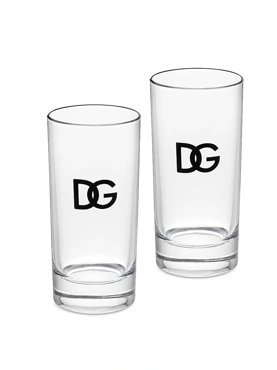 Dolce & Gabbana DG Logo Soft Drink Glasses 2-Piece Set