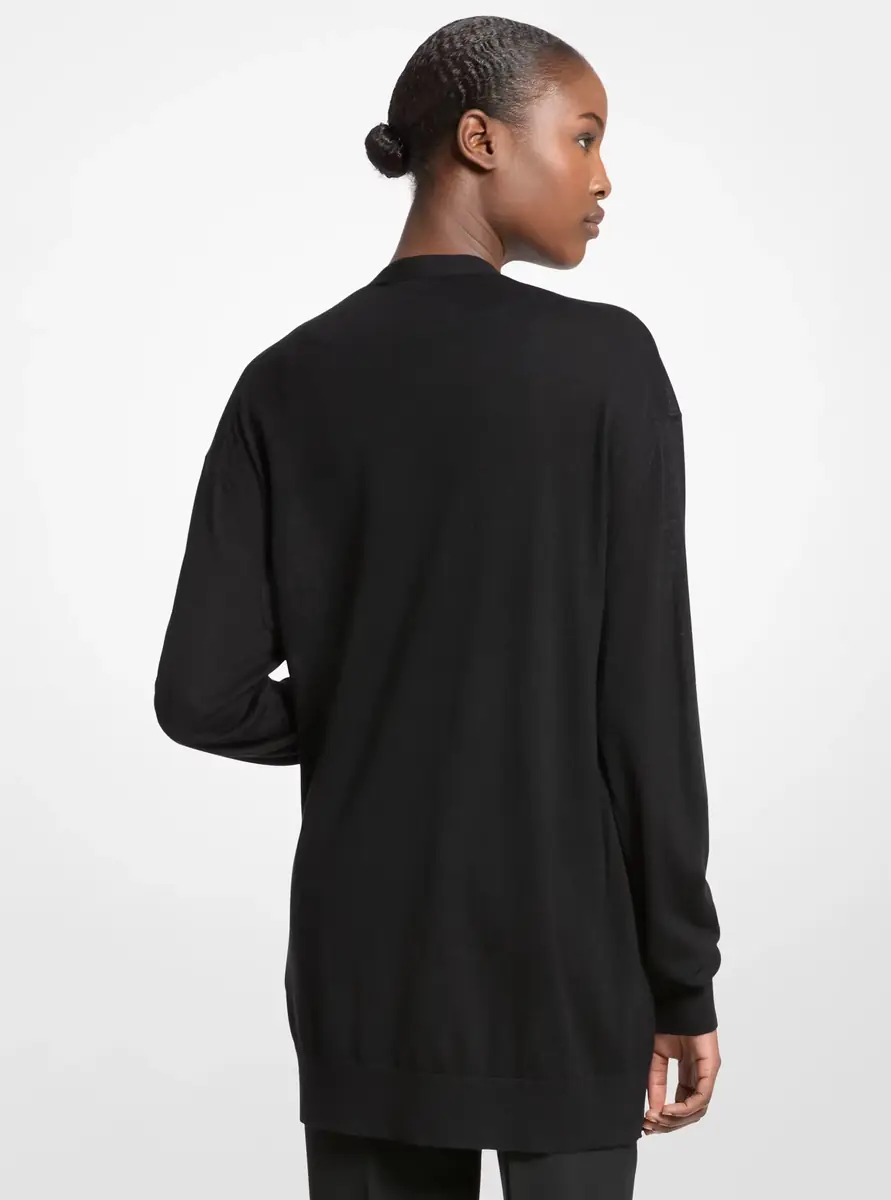 Michael Kors Collection Oversized Cashmere Cardigan in Black | Thumbnail 6 Michael Kors Collection Oversized Cashmere Cardigan in Black | Thumbnail 6