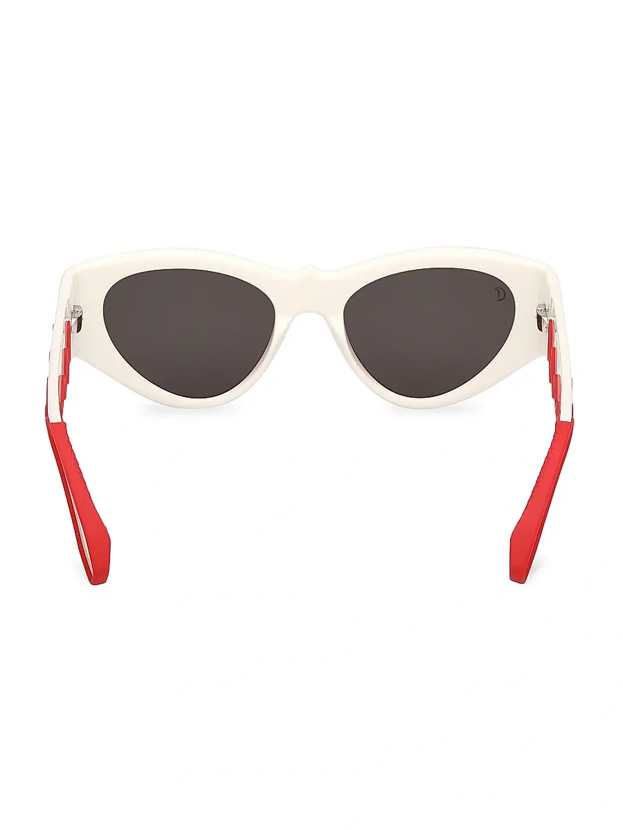Christian Louboutin Women's Loubishark 54MM Cat-Eye Sunglasses - White Red | Thumbnail 5 Christian Louboutin Women's Loubishark 54MM Cat-Eye Sunglasses - White Red | Thumbnail 5