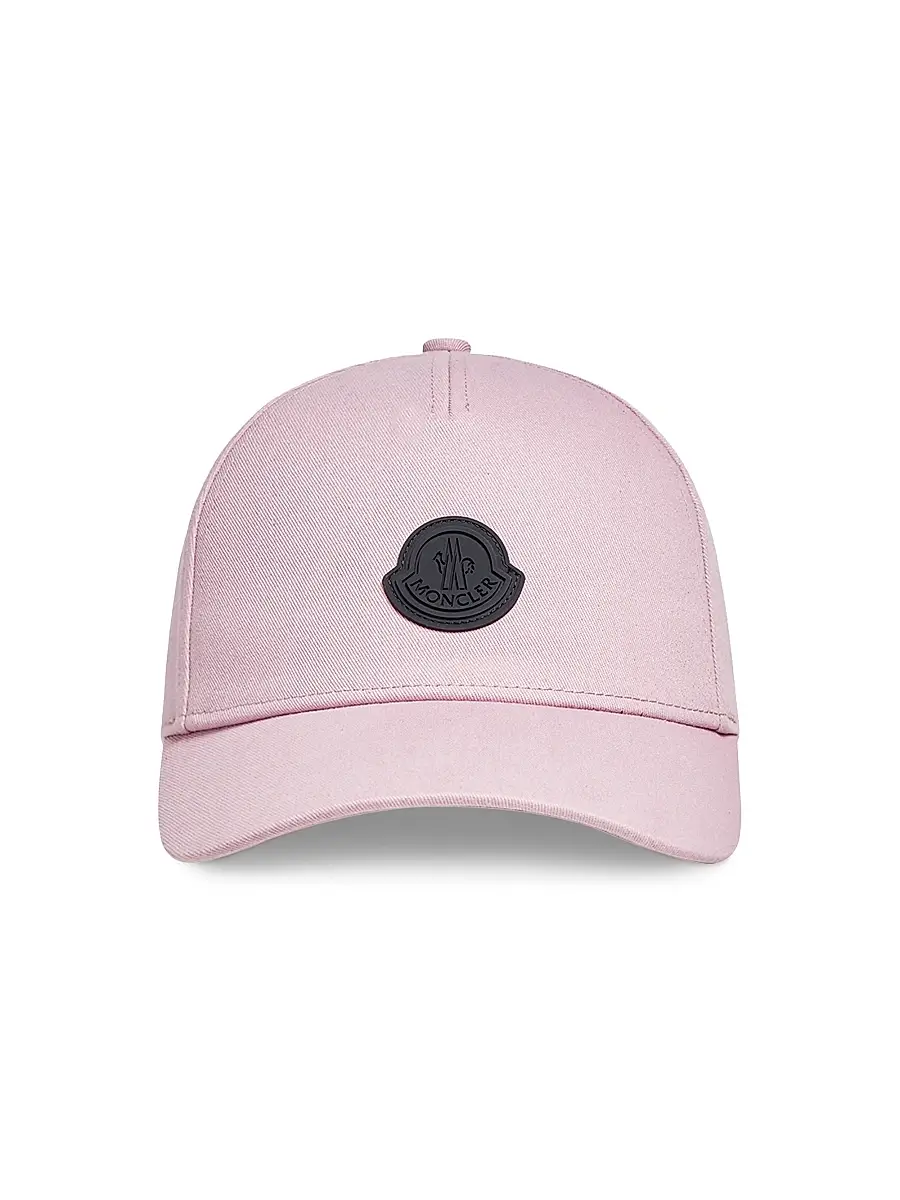 Moncler Women's Baseball Hat in Cotton Gabardine - Pink | Image 1 Moncler Women's Baseball Hat in Cotton Gabardine - Pink | Image 1