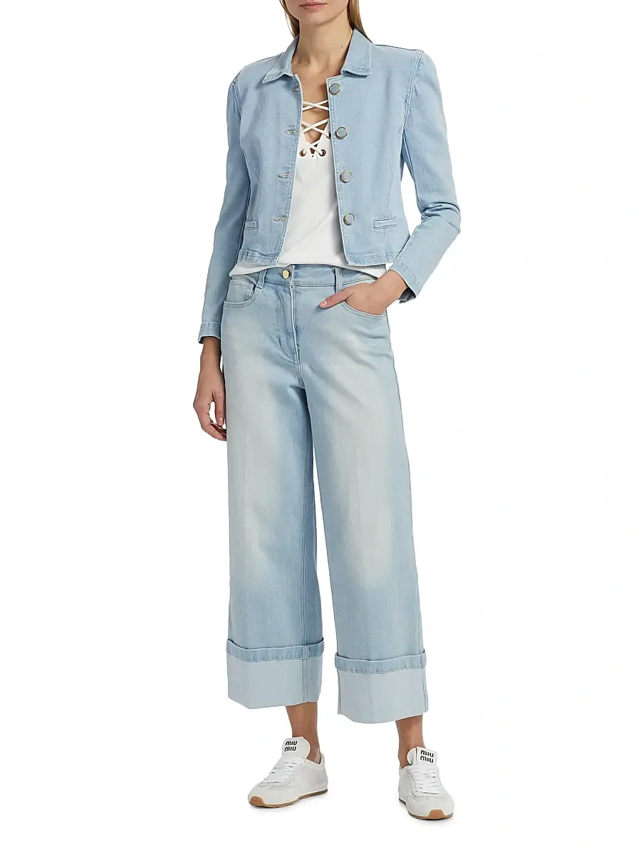 Generation Love Women's Lombardi Denim Blazer | Thumbnail 2 Generation Love Women's Lombardi Denim Blazer | Thumbnail 2