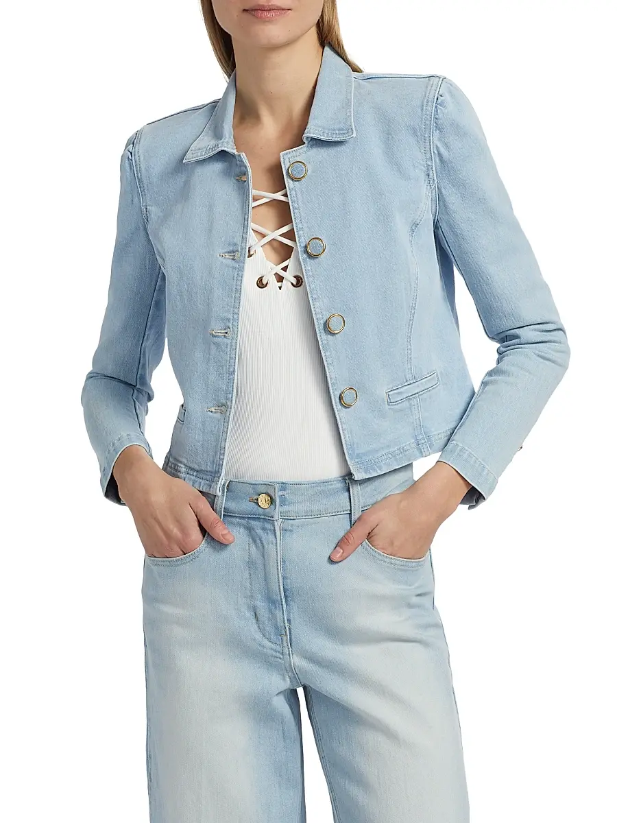 Generation Love Women's Lombardi Denim Blazer | Thumbnail 3 Generation Love Women's Lombardi Denim Blazer | Thumbnail 3