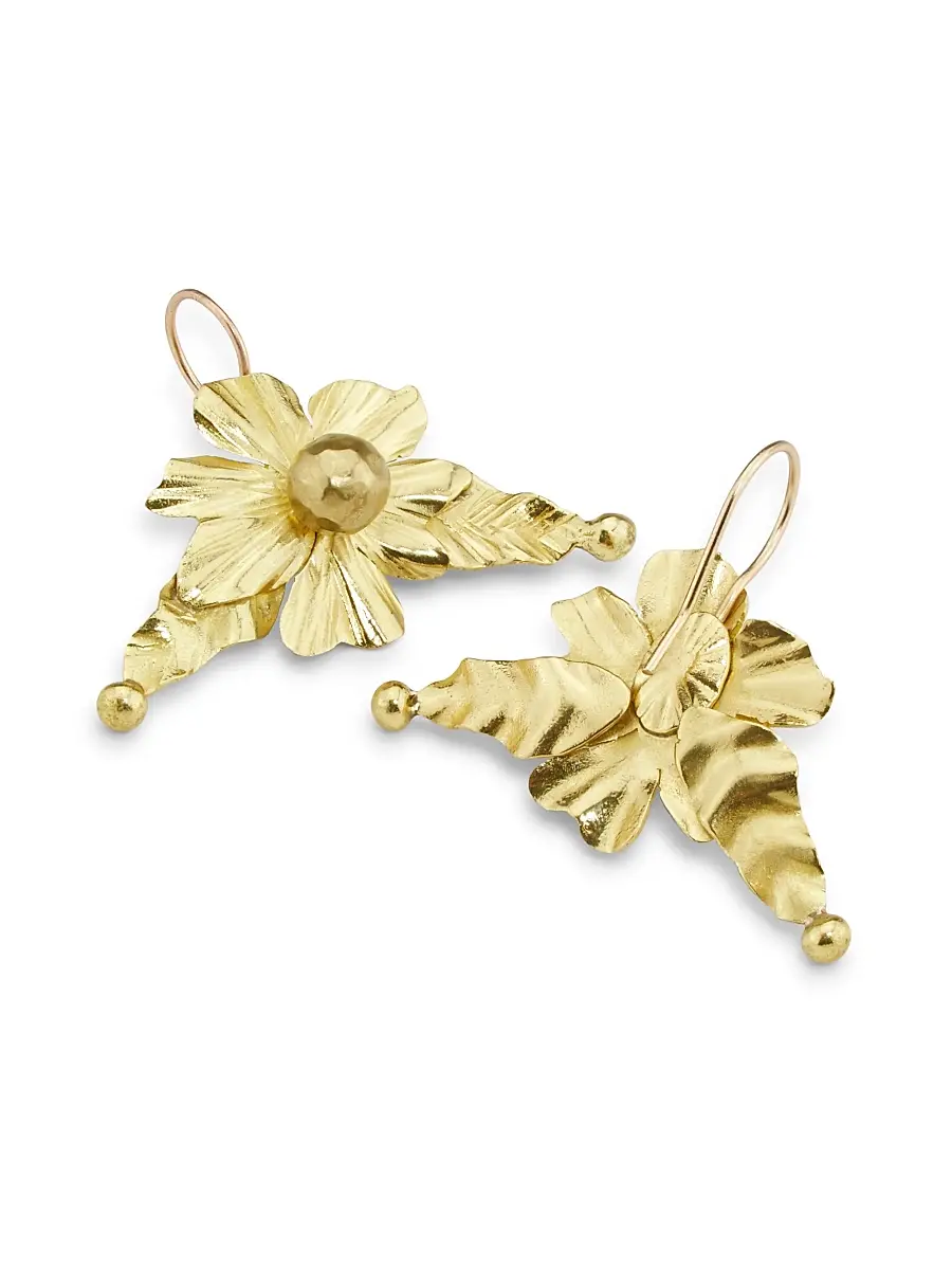 Ulla Johnson Women's Gaia Goldtone Flower Drop Earrings - Brass | Thumbnail 3 Ulla Johnson Women's Gaia Goldtone Flower Drop Earrings - Brass | Thumbnail 3