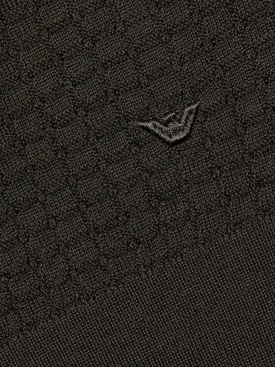 Emporio Armani Men's Wool Crewneck Lattice Sweater | Thumbnail 7 Emporio Armani Men's Wool Crewneck Lattice Sweater | Thumbnail 7