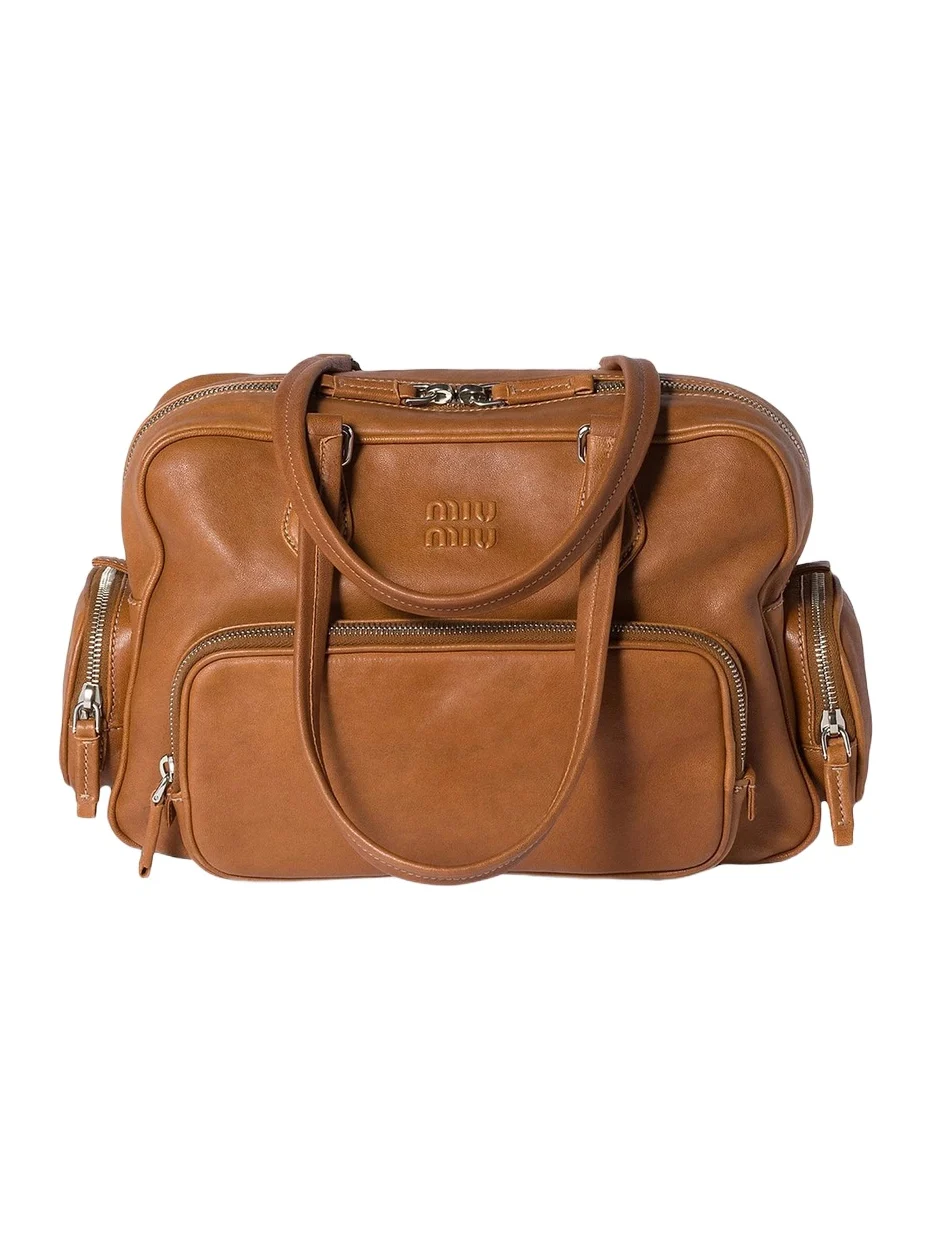 Miu Miu Women's Pocket Nappa Leather Top-Handle Bag