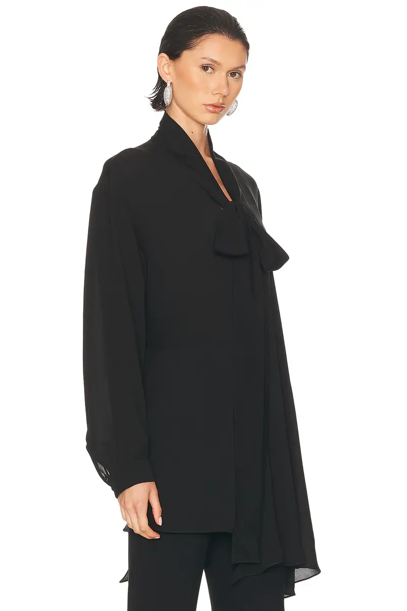 Balenciaga Washed Silk Georgette Top | Thumbnail 2 Balenciaga Washed Silk Georgette Top | Thumbnail 2