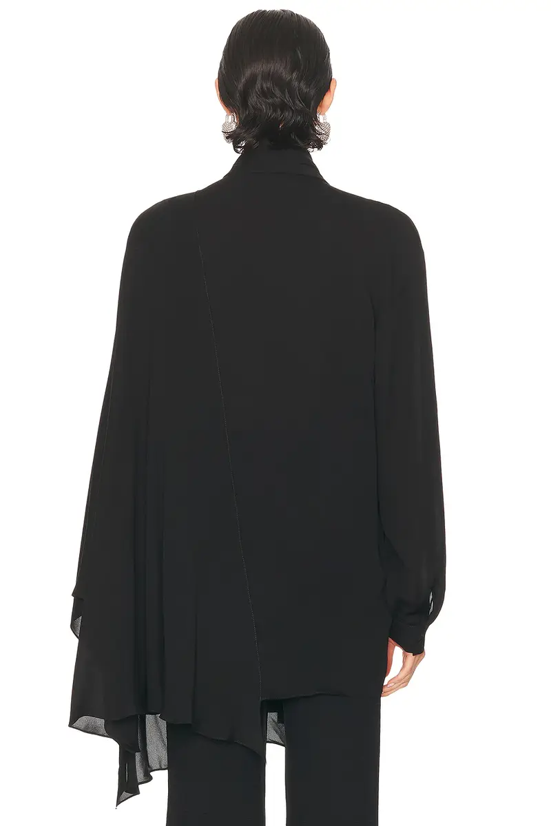 Balenciaga Washed Silk Georgette Top | Thumbnail 4 Balenciaga Washed Silk Georgette Top | Thumbnail 4