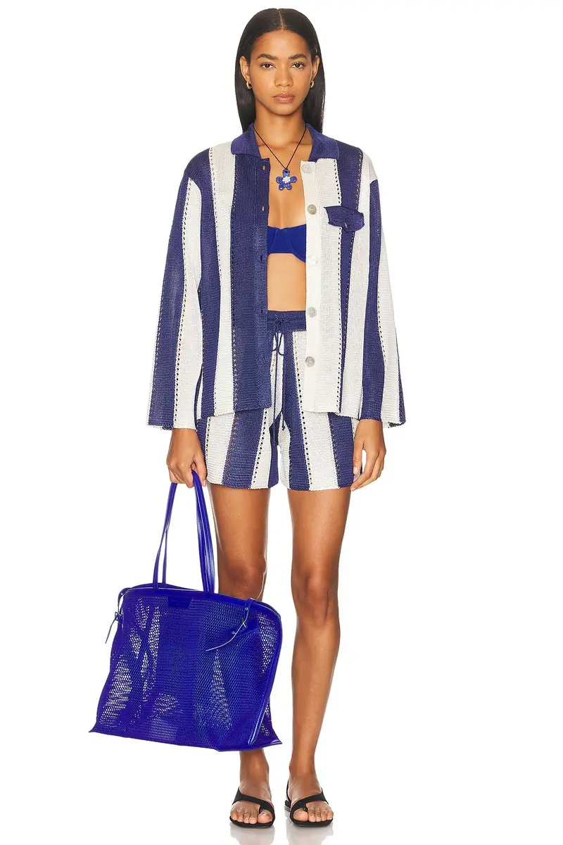 Calle Del Mar Cabana Stripe Long Sleeve Shirt | Thumbnail 4 Calle Del Mar Cabana Stripe Long Sleeve Shirt | Thumbnail 4
