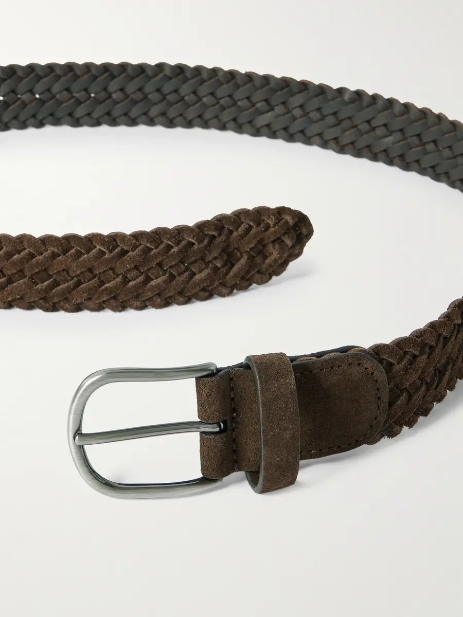 Anderson's 3.5cm Woven Suede Belt - Men | Thumbnail 2