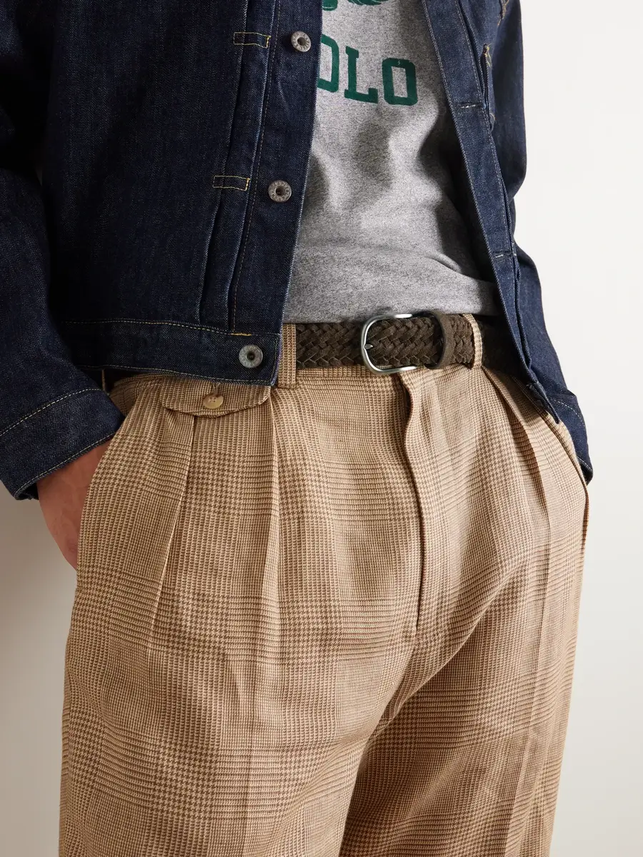 Anderson's 3.5cm Woven Suede Belt - Men | Thumbnail 3