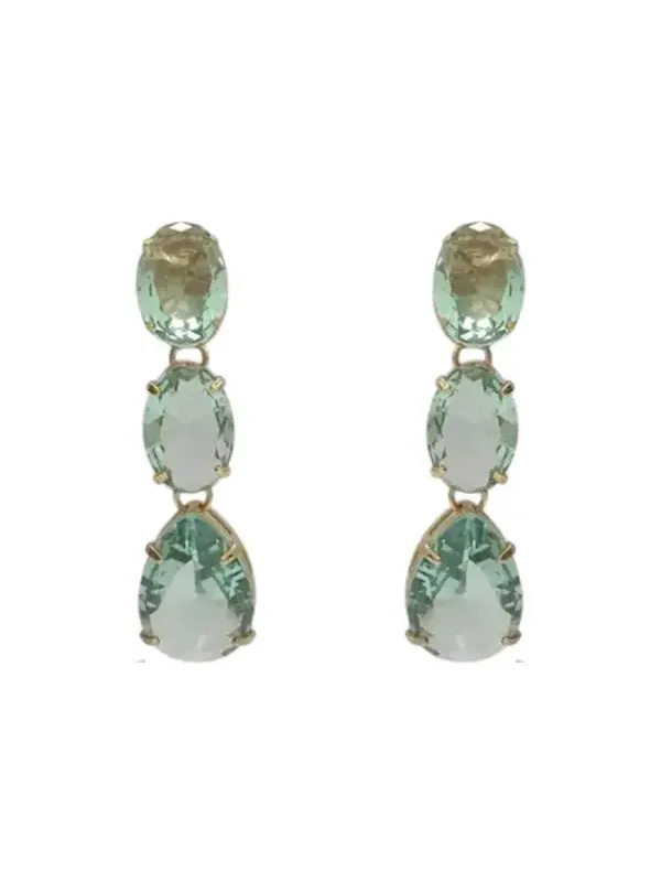 29.92ct Amethyst Tsavorita 18K Gold Earrings
