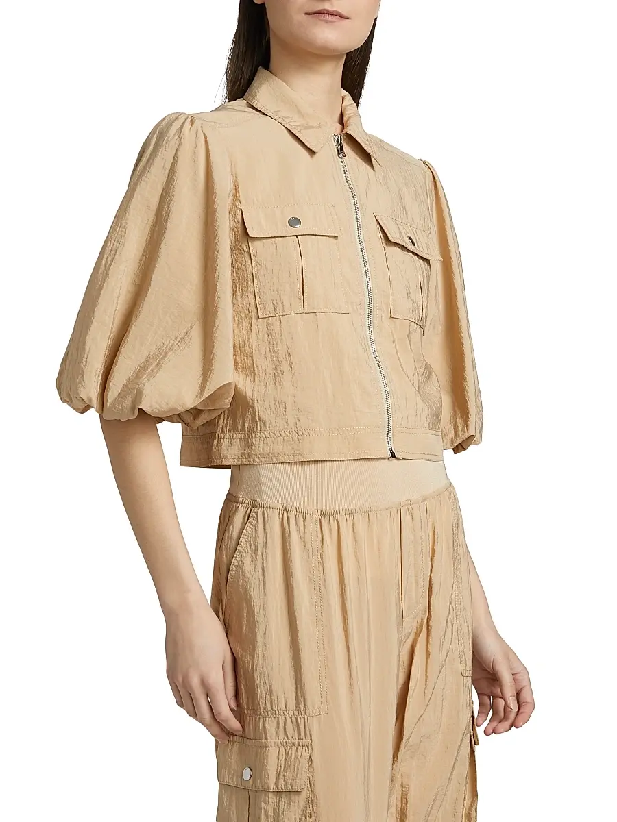 Cinq à Sept Women's Ottie Nylon Crop Jacket | Thumbnail 4 Cinq à Sept Women's Ottie Nylon Crop Jacket | Thumbnail 4