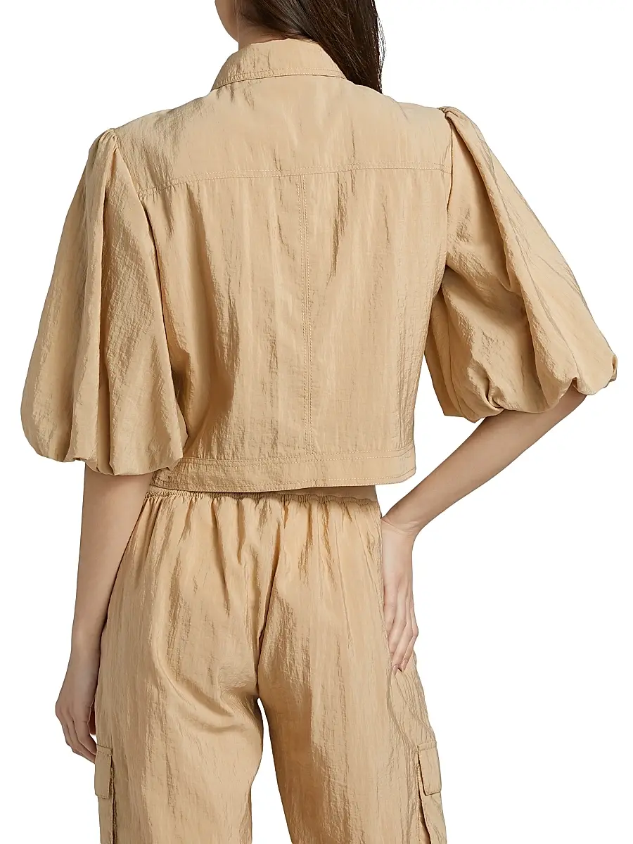 Cinq à Sept Women's Ottie Nylon Crop Jacket | Thumbnail 5 Cinq à Sept Women's Ottie Nylon Crop Jacket | Thumbnail 5