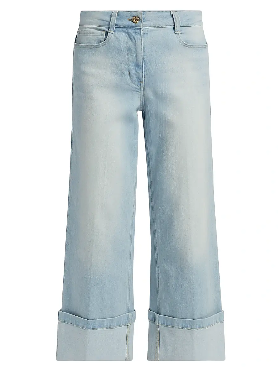 Generation Love Women's Eros High-Rise Crop Jeans - Sky Blue | Image 1 Generation Love Women's Eros High-Rise Crop Jeans - Sky Blue | Image 1