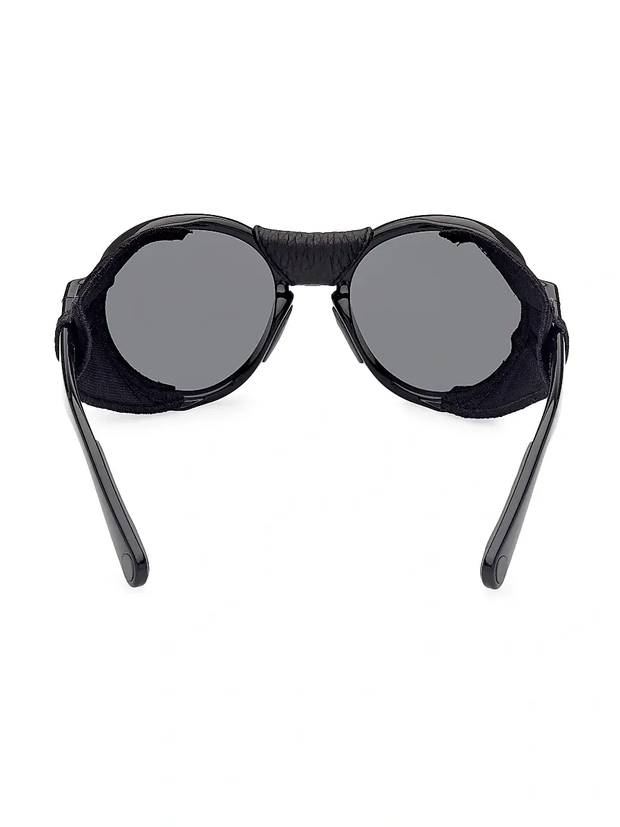 Moncler Men's Steradian Sunglasses - Black Smoke Mirror Polarized | Thumbnail 3
