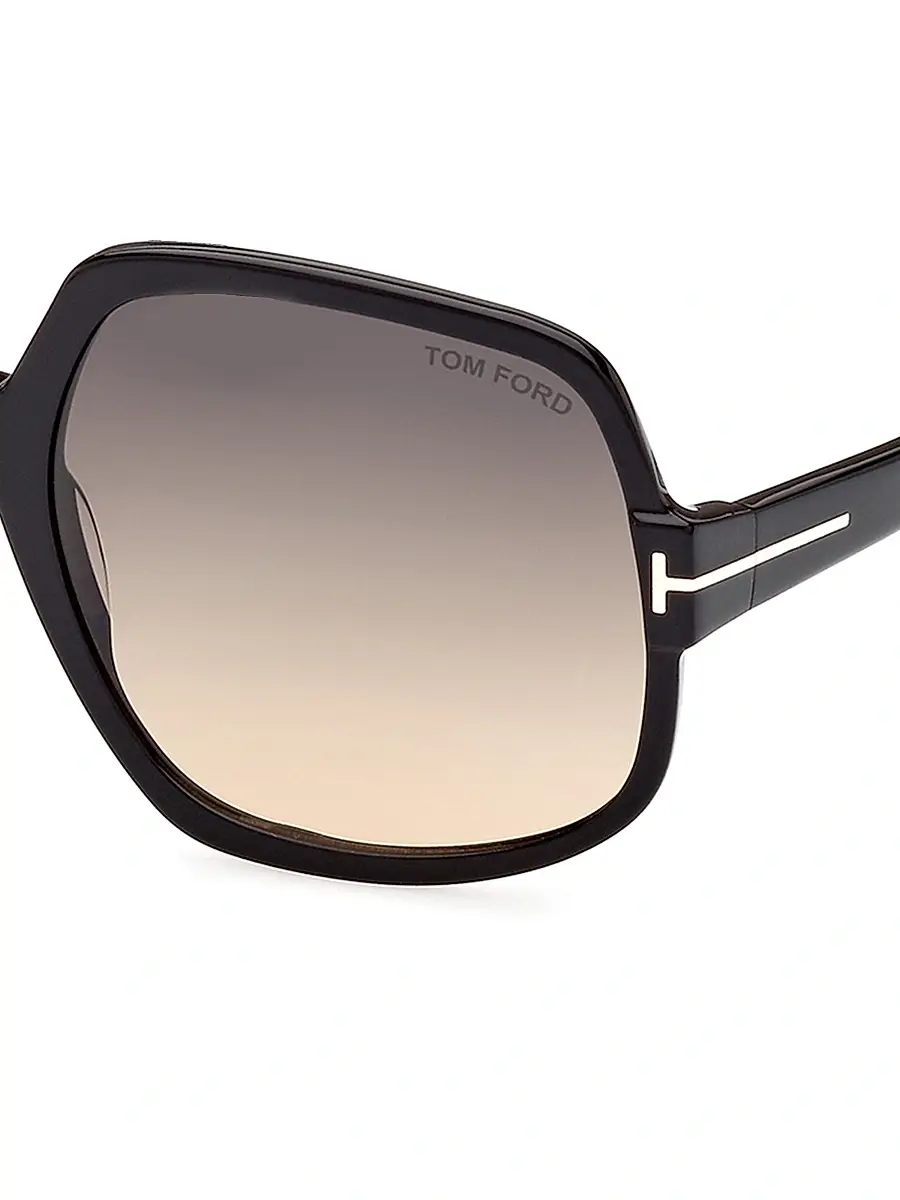 TOM FORD Women's 60MM Geometric Sunglasses - Shiny Black | Thumbnail 3 TOM FORD Women's 60MM Geometric Sunglasses - Shiny Black | Thumbnail 3
